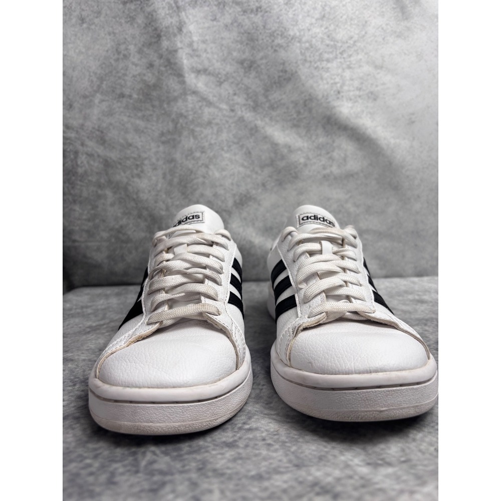 Adidas‎ Women's Grand Court Black and White Classic Cloudfoam Shoe Size 7.5 - Picture 2 of 10